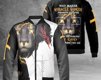 Jesus Bomber Jacket, Christian Baseball Jacket, Faith Streetwear for Men Women Kids, Religious Jackets, Jesus Jacket Christmas Gift