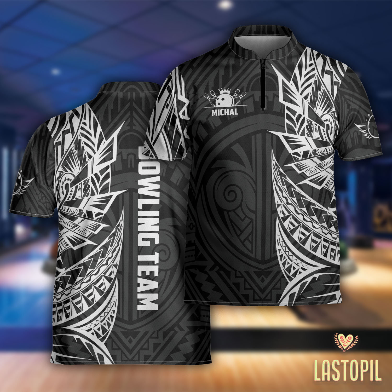 Personalized Polynesian Style Bowling Jersey Bowling Shirt for Men
