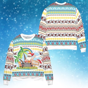 Santa Mele Kalikimaka Christmas Ugly Sweater, Merry Christmas Sweatshirt, Winter Sweater, Ho Ho Ho Santa Sweater, Christmas Lover Shirt