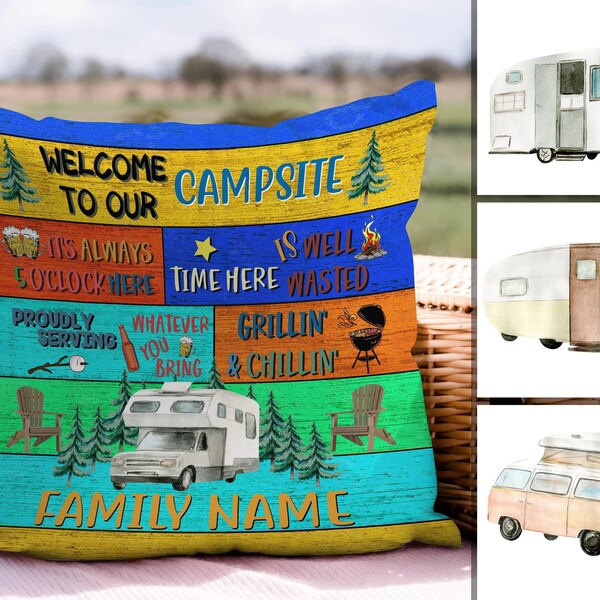 Camping Pillow Etsy
