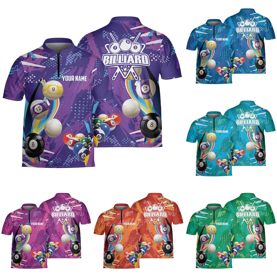 Customize 8 Ball Pool Billiard Jersey Billiard Team Jersey Pool Ball ...