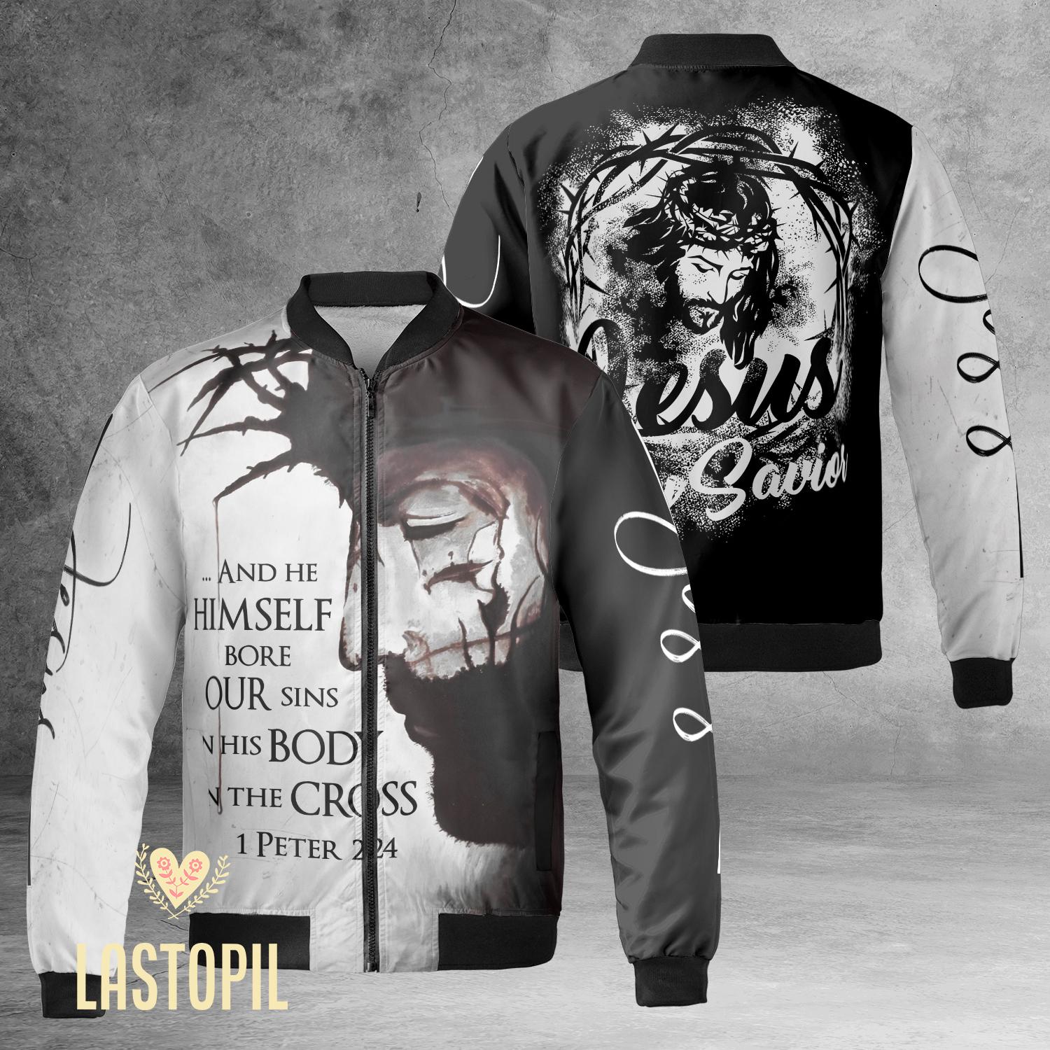 Jesus is My Savior Bomber Jacket, Christian Jacket, Jesus Jacket