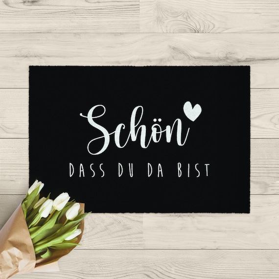 waschbare Fußmatte Modern "Schön dass du da bist"