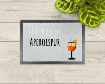 Fußmatte Modern Framed "Leben auf der Aperolspur"