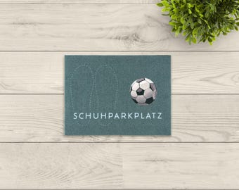 Washable doormat for kids' shoe parking area "Football"