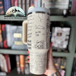 Does It Hurt Tumbler | H.D. Carlton Cup | Haunting Adeline | 40oz Engraved Tumbler | Bella Ladra | Dark Romance | Enzo Vitale | Sharks | image 5