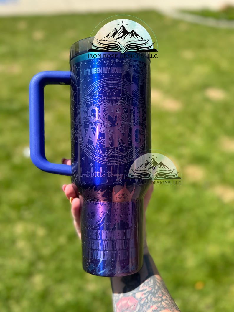 Dragon Storm Tumbler | 40oz Engraved Tumbler | Dragon | Fantasy Romance | Fourth Wing | Bookish Merch | Xaden image 2