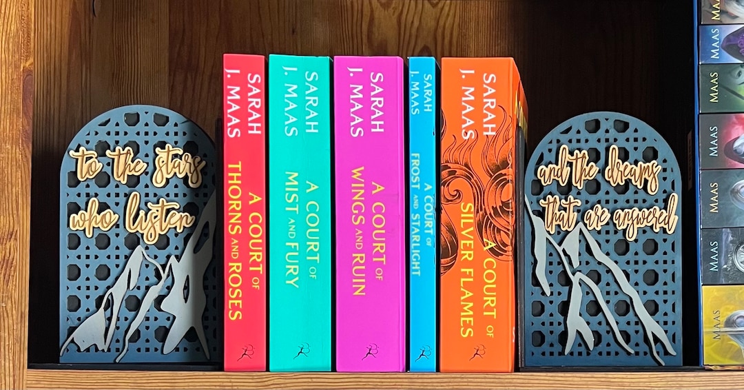 ACOTAR Book Ends Feyre and Rhysand Bookend for Book Shelf Etsy