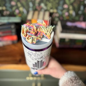 Baby Dragon Stanley Straw Topper | Ocean Dragon | 3d Printed Dragon | Stanley Straw Topper | Fidget Toy