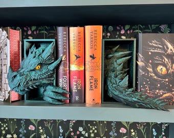 3D-geprint drakenboekhoekje: fantasieboekenplankdecor