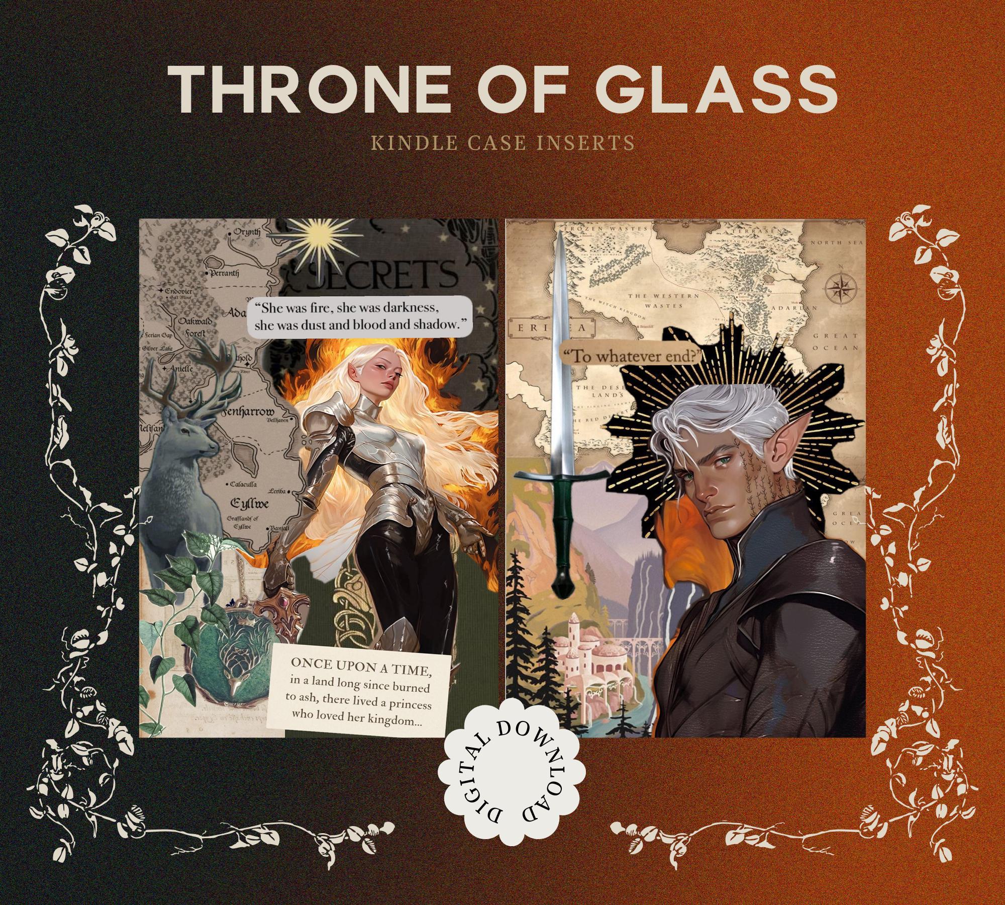 throne of glass kindle insert - Sarah J. Maas | Kindle Printable | Clear Case Insert | Kindle Aesthetic | Kindle Stickers | Digital Download