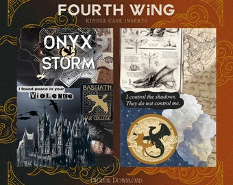 Fourth Wing Kindle Insert: Romantasy Dragon Design (Digital Download)
