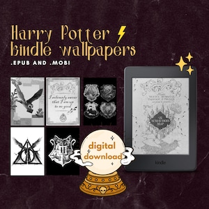Kindle Wizard potter lock screens, paperwhite lock screen, kindle screen saver, bookish, kindle wallpaper, Digital download, epub,mobi
