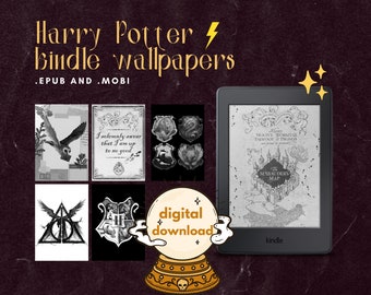 Kindle Wizard potter lock screens, paperwhite lock screen, kindle screen saver, bookish, kindle wallpaper, Digital download, epub,mobi