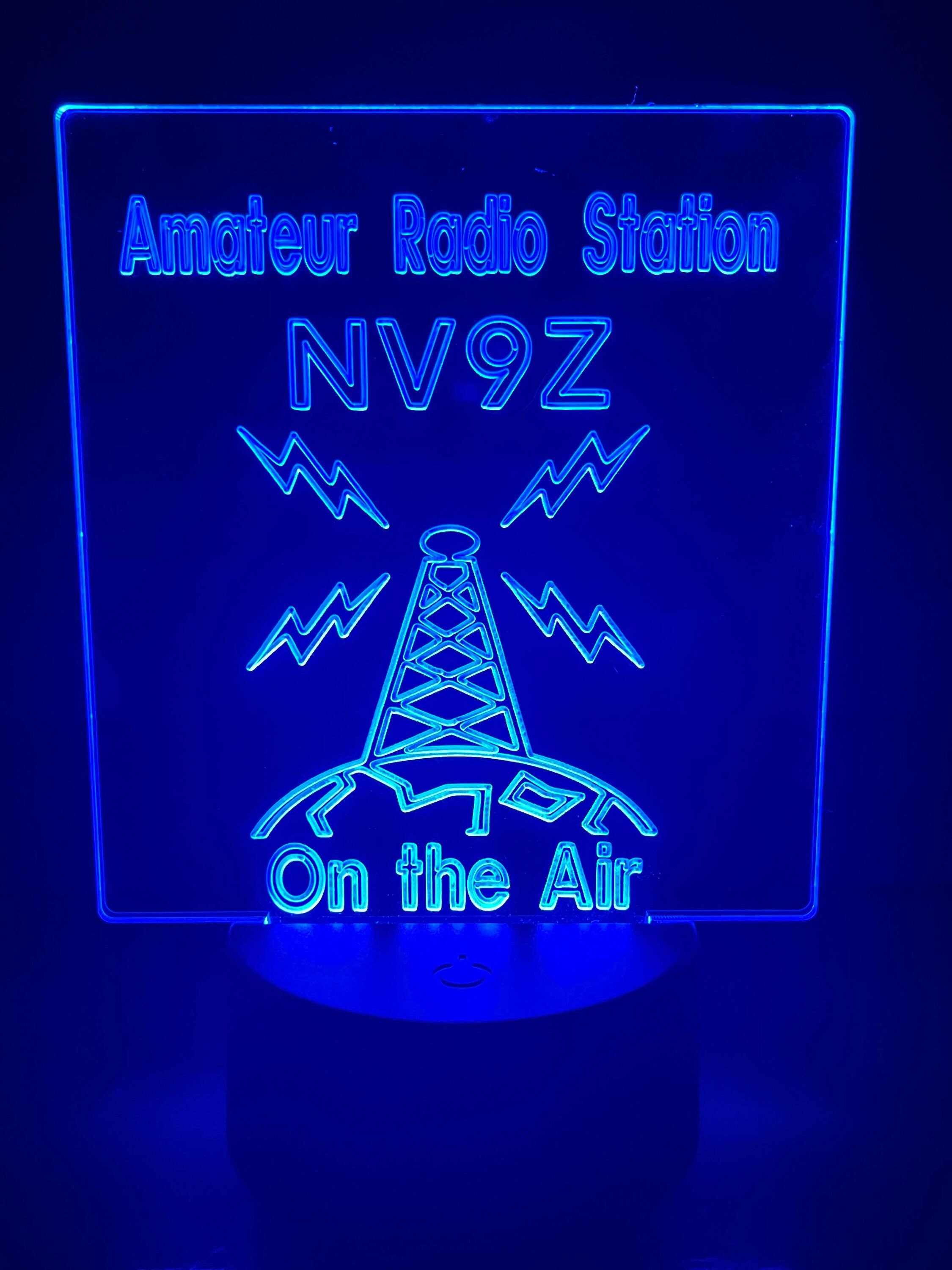 Ham Radio 3D Edge Lit Multicolor LED Sign With Remote Control image