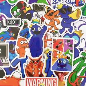 50pcs Roblox Stickers Vinyl Decal Roblox Rainbow Friends Sticker Pack, Glossy Finish, Waterproof PVC