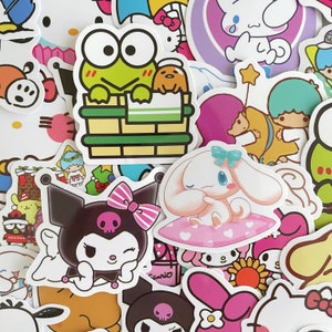 60pcs Hello Kitty Sticker Sanrio Anime Toy Girl Kawaii Stickers Cute  Stickered Pack Sticke Laptop Skin Kuromi My Melody Sticker