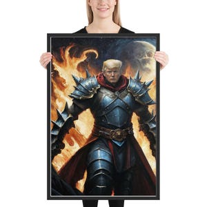 Donald Trump Fantasy Warrior King Framed Art Print