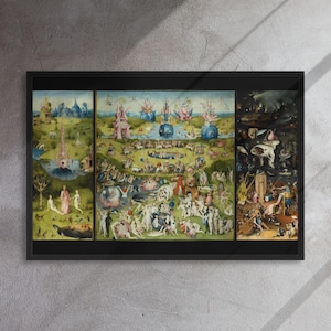 Framed Hieronymus Bosch &quot;Garden of Earthly Delights&quot; Canvas Print