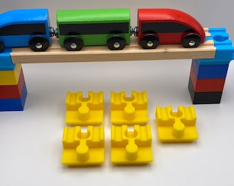 5 Duplo puente adaptador tren de madera IKEA Lillabo Brio Thomas