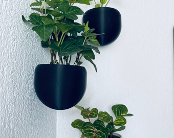 Milisten Hängeblumentopf Keramik - Wandmontierbarer Pflanzkorb Hellbraun