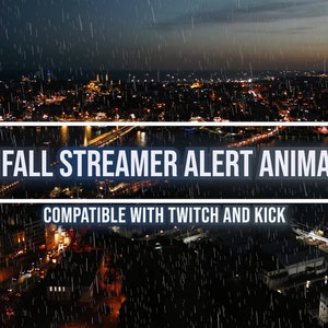 Animated Rainfall Stream Alert: Twitch & Kick Overlay (WEBM Digital Download)