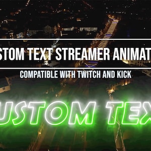 Custom Animated Text Overlay: Twitch & Kick Stream (WEBM Digital Download)