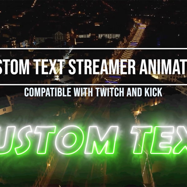 Custom Animated Name Overlay for Twitch Kick Streaming OBS WEBM Streamlabs Twitch Kick Stream Alert Custom Text Rainbow Fade