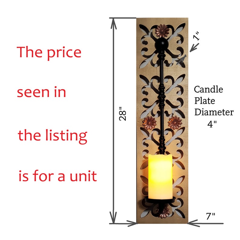 Golden & Black Wood Wall Sconce. There Are Slight Matte Golden and a