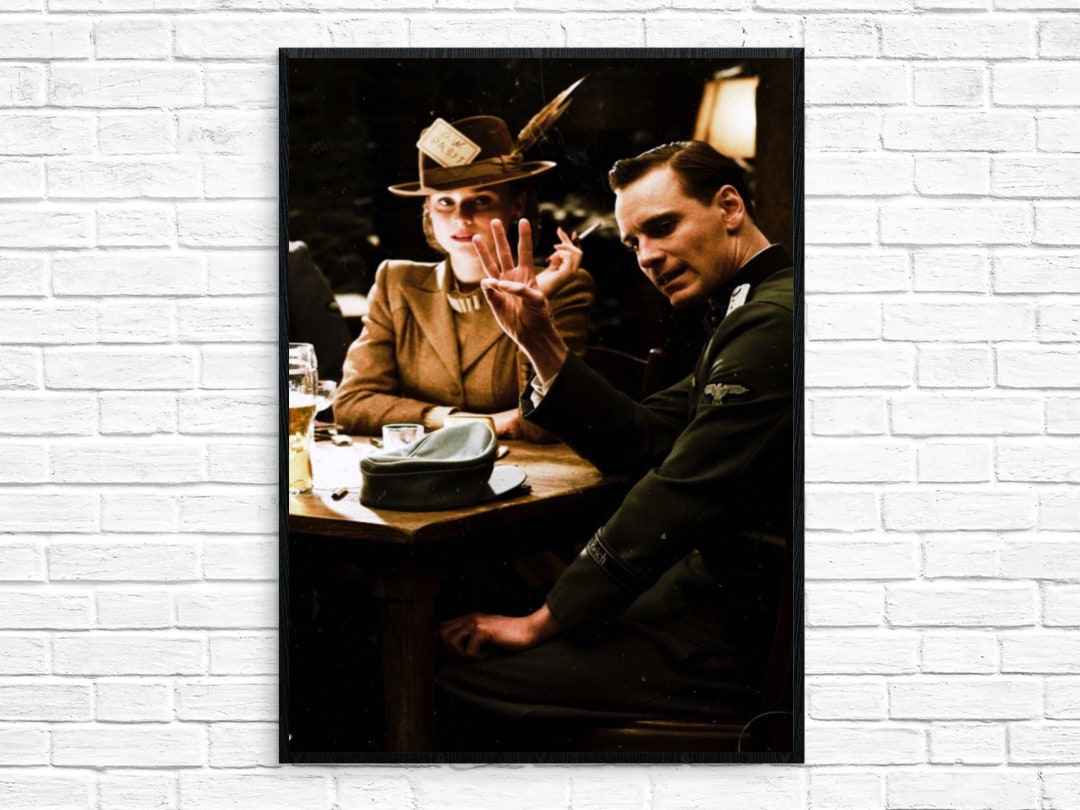 Three Fingers Poster Michael Fassbender Inglorious Basterds Etsy