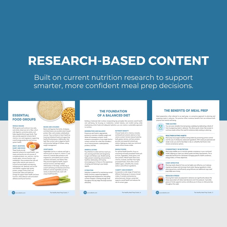 Meal Prep Guide | Editable Canva Template | Nutrition & Calorie Tracking | Instant Download, DFY PLR image 7
