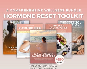 Hormone Reset Toolkit, Editable Canva Template for Health Coaches, Women’s Health and Nutrition Guide