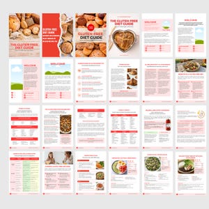 Gluten-Free Diet Guide: Editable Canva Template, Healthy Recipes, Meal Plan, Health Coach PLR image 2