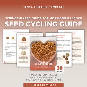 Seed Cycling Guide: Editable Canva Template for Nutritionists & Health Coaches