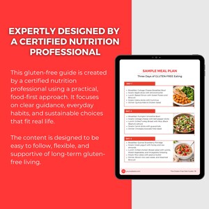 Gluten-Free Diet Guide: Editable Canva Template, Healthy Recipes, Meal Plan, Health Coach PLR image 3