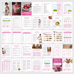 Weight Loss Guide Canva Template | Meal Planner, Workout Tracker, Health Coach PLR image 2