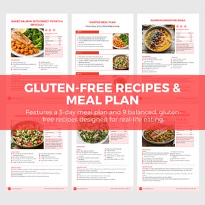 Gluten-Free Diet Guide: Editable Canva Template, Healthy Recipes, Meal Plan, Health Coach PLR image 9