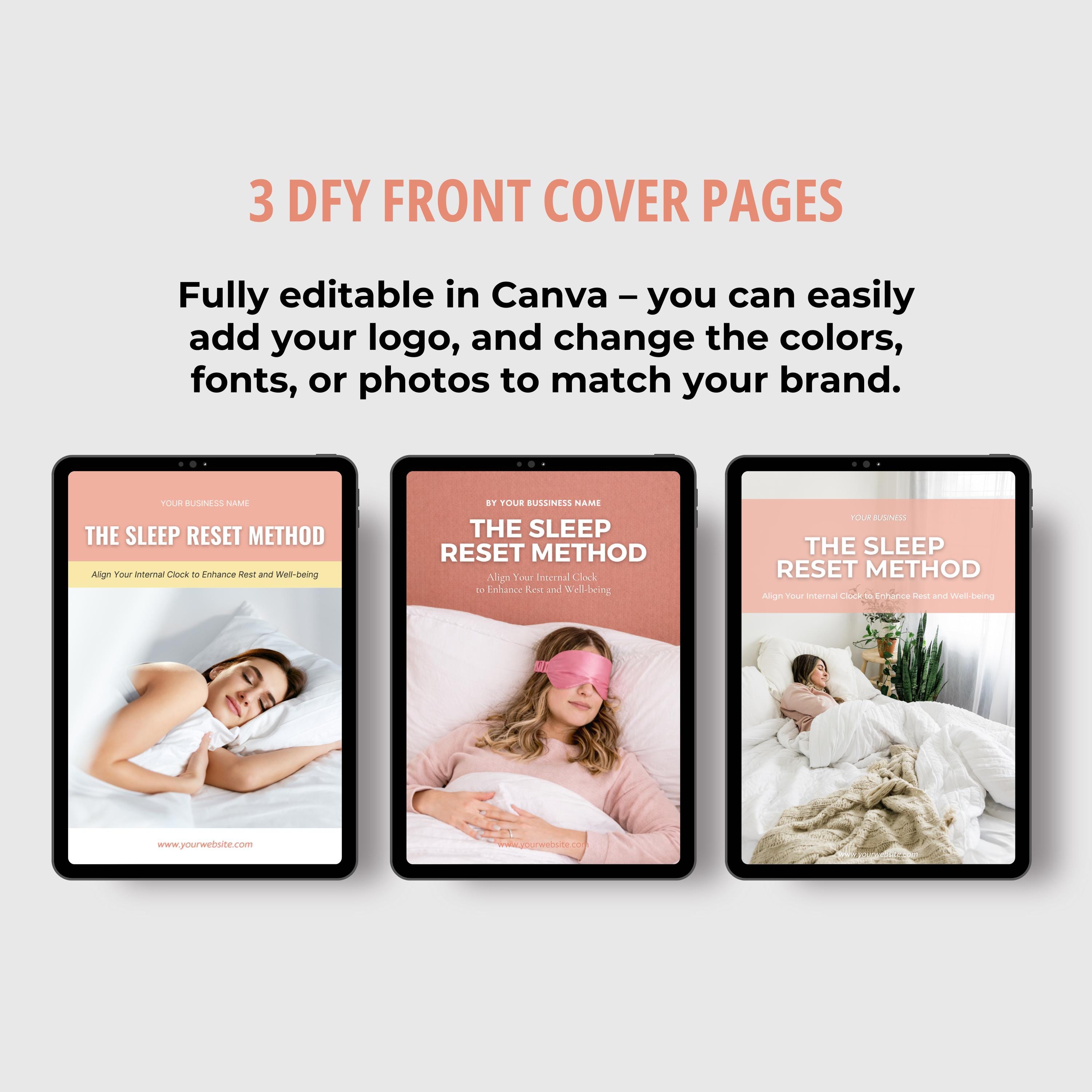 Sleep Reset Guide Canva Template | 7 Day Plan, Hormone Balance ...