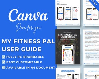 MyFitnessPal Guide 2025: Editable Canva Template for Nutritionists & Health Coaches (Health and Nutrition Tracking)
