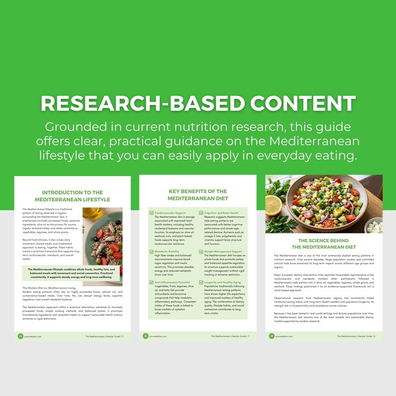 Paquete de dieta mediterránea / Plantilla editable de Canva, guía nutricional, plan de comidas, recetas saludables, coach de salud imagen 9
