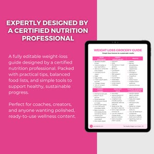 Weight Loss Guide Canva Template | Meal Planner, Workout Tracker, Health Coach PLR image 3