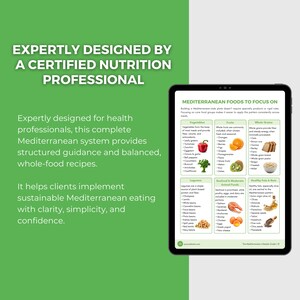Paquete de dieta mediterránea / Plantilla editable de Canva, guía nutricional, plan de comidas, recetas saludables, coach de salud imagen 3