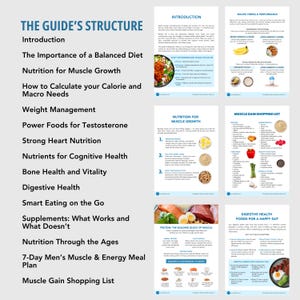 Men’s Health Nutrition Guide | Editable Canva Template | Fitness Coaching, Instant Download, DFY PLR image 4