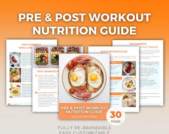 Workout Nutrition Guide: Editable Canva Template for Health Coaches, Fitness Fuel