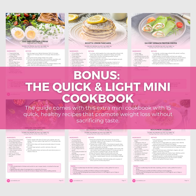 Weight Loss Guide Canva Template | Meal Planner, Workout Tracker, Health Coach PLR image 10