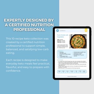 Keto Recipe Cookbook | Editable Canva Template, Nutrition Guide, Low-carb Diet, Health Coach PLR image 3