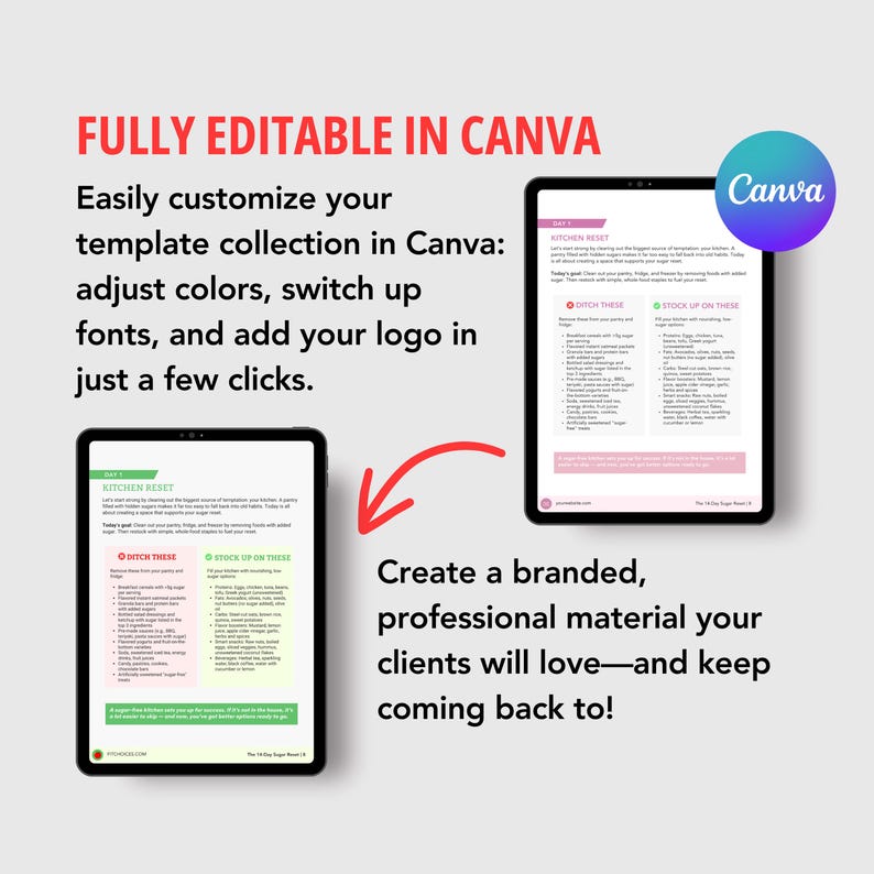 Gluten-Free Diet Guide: Editable Canva Template, Healthy Recipes, Meal Plan, Health Coach PLR image 10