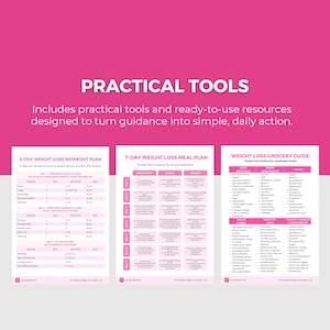 Weight Loss Guide Canva Template | Meal Planner, Workout Tracker, Health Coach PLR image 9