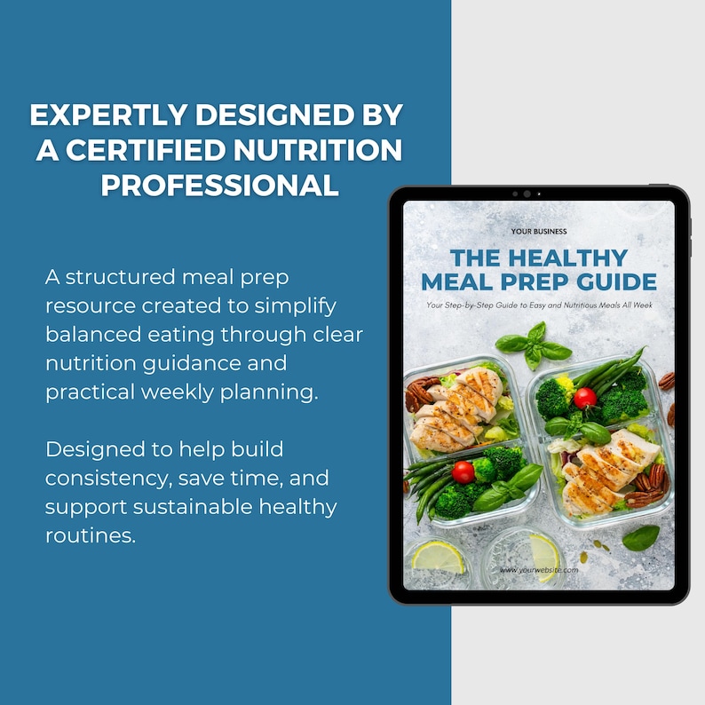 Meal Prep Guide | Editable Canva Template | Nutrition & Calorie Tracking | Instant Download, DFY PLR image 3