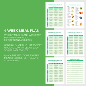 Paquete de dieta mediterránea / Plantilla editable de Canva, guía nutricional, plan de comidas, recetas saludables, coach de salud imagen 7
